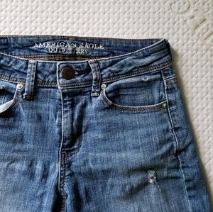 Cut out denim shorts